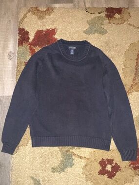 Lands' End Women's Navy Crewneck Sweater
